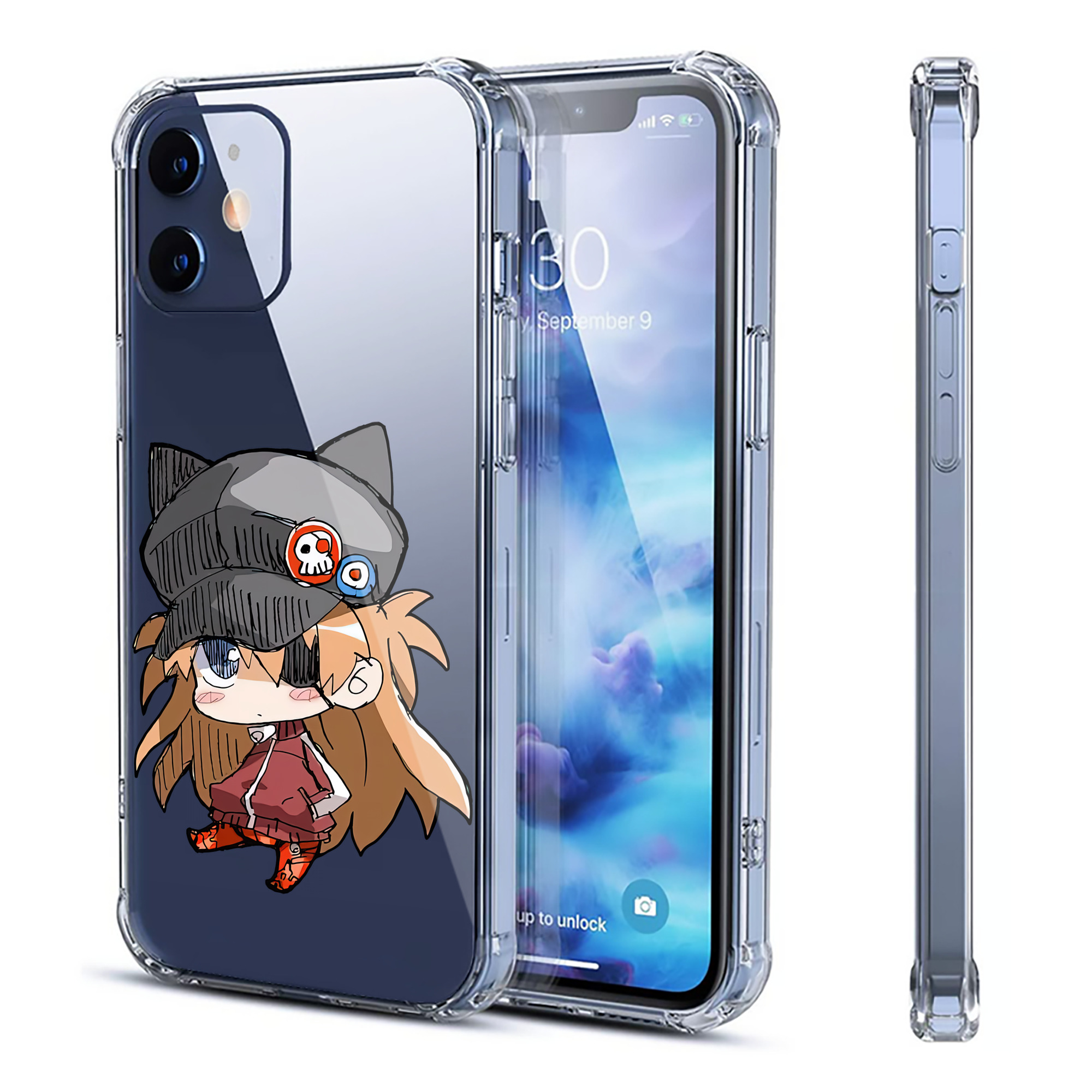 （画像用） EVA 新世紀エヴァンゲリオン 【iPhone 12シリーズ対応】透明スマホケース（クリアソフトケース）